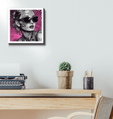 Wrapped canvas featuring illustration interludes design.